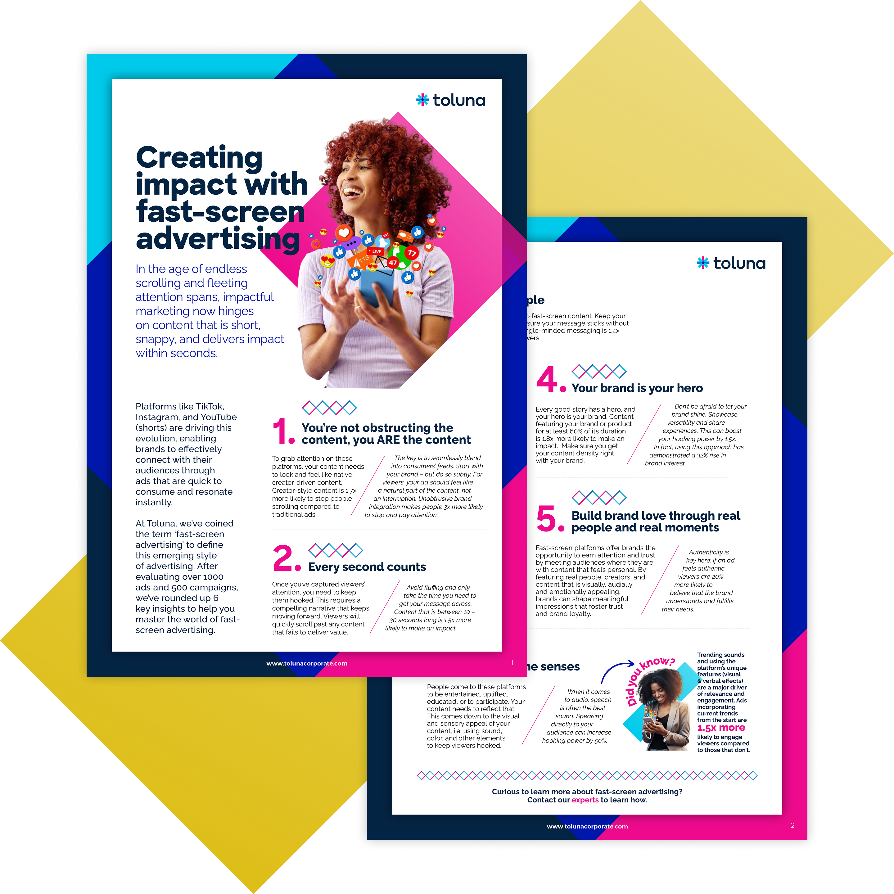 Creating impact with fast-screen advertising one-pager
