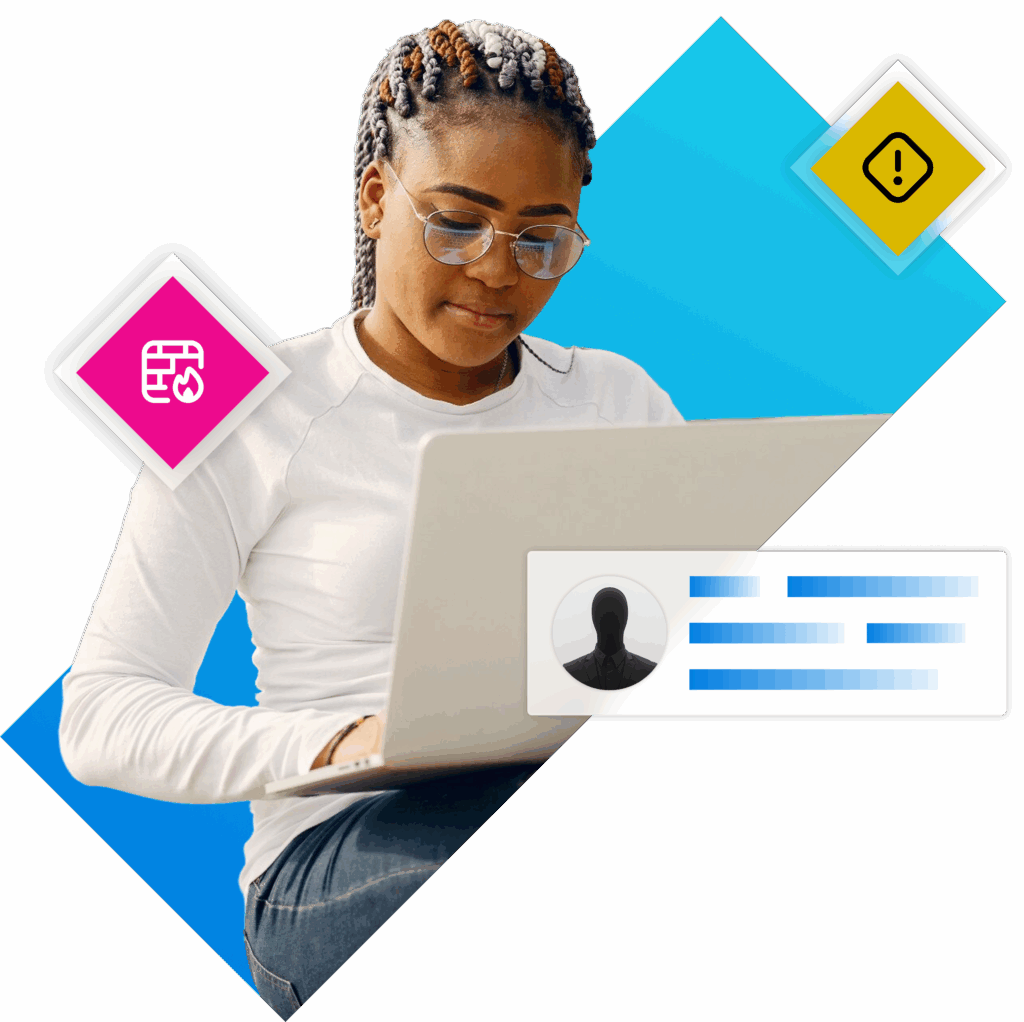 Woman on laptop representing Toluna’s role in Global Data Quality Initiative work groups against online fraud