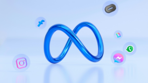 Meta logo and app icons representing Toluna and Meta’s joint creative study on short-form video advertising