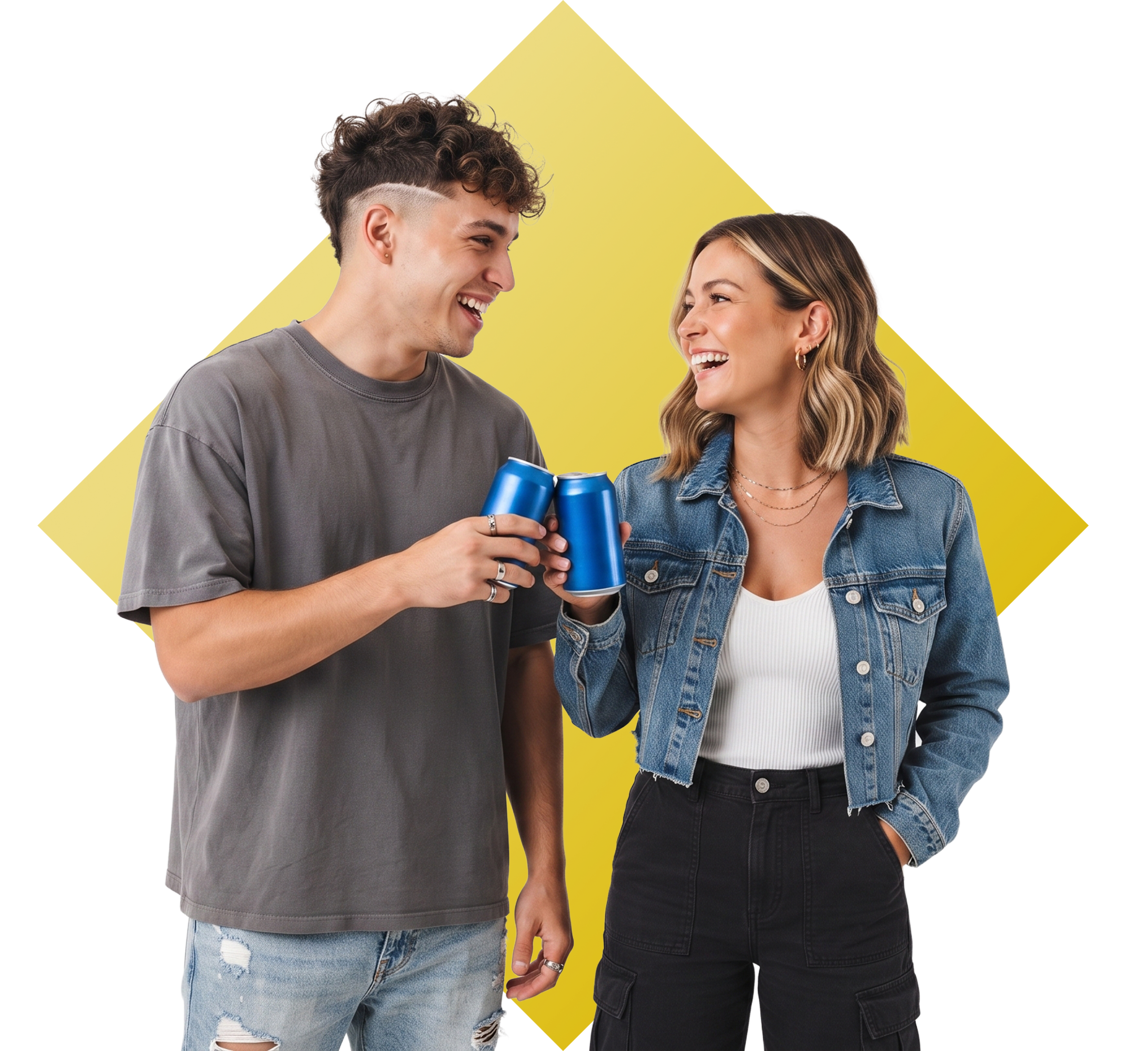 Gen Z consumers sharing drinks, illustrating Gen Z snacking habits, beverage preferences and consumption occasions.